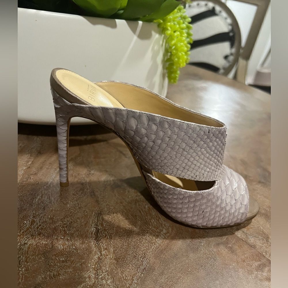 Alexandre Birman Python, Snakeskin Mule Size 38 (… - image 3